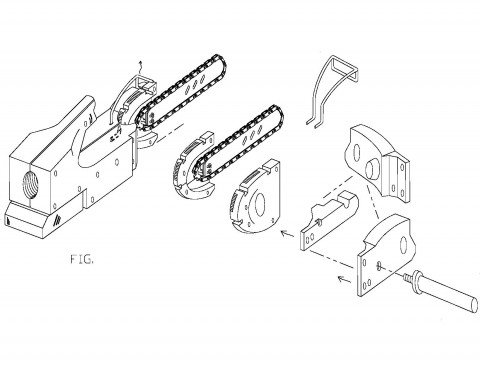 Multi-function adjustable chainsaw patent drawing