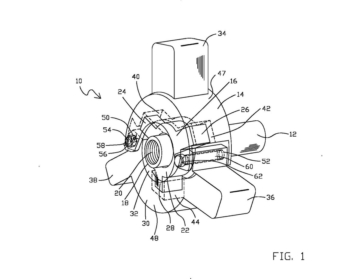 Tool apparatus for use with a conduit union, patent figure 1