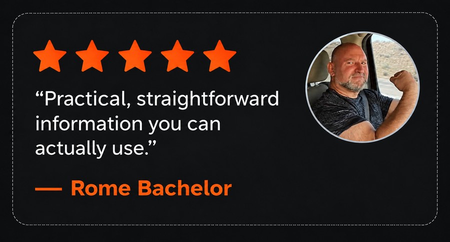 5-star review from Rome Bachelor: Practical, straightforward information you can actually use.